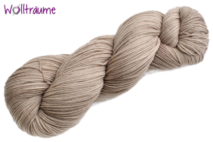 Molly High Twist Sanddüne, Uni marmoriert, handgefärbte Wolle von wollträume